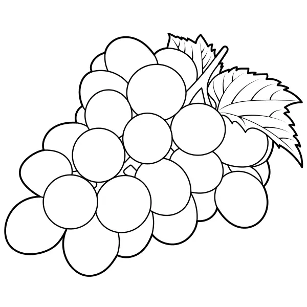 Raisins | Coloriages en ligne pour enfants