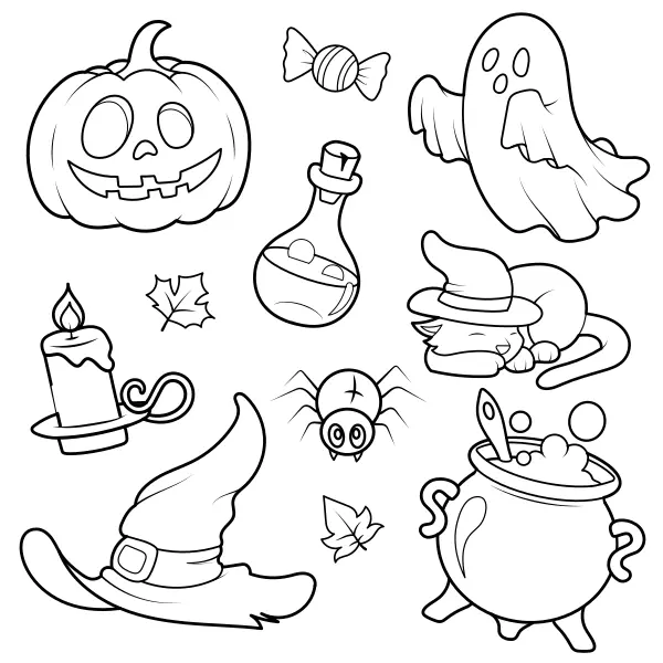 Motifs d’Halloween | Coloriages en ligne pour enfants