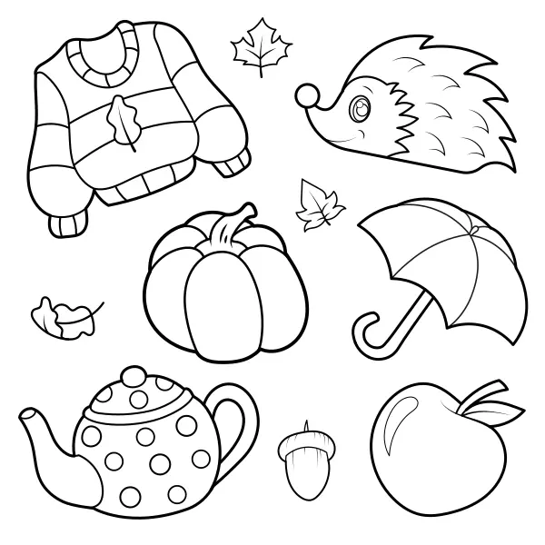 Motifs d’automne | Coloriages en ligne pour enfants