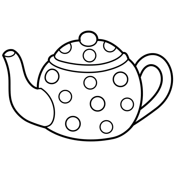 Théière | Coloriages en ligne pour enfants