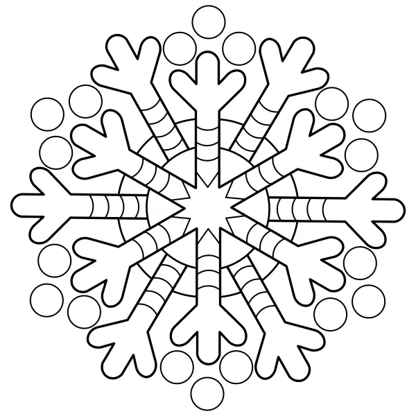 Flocon de neige | Coloriages en ligne pour enfants