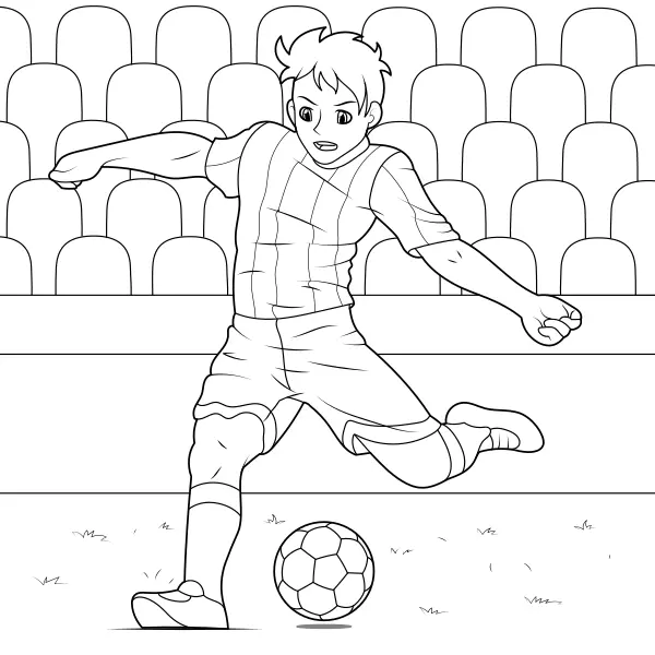Footballeur | Coloriages en ligne pour enfants