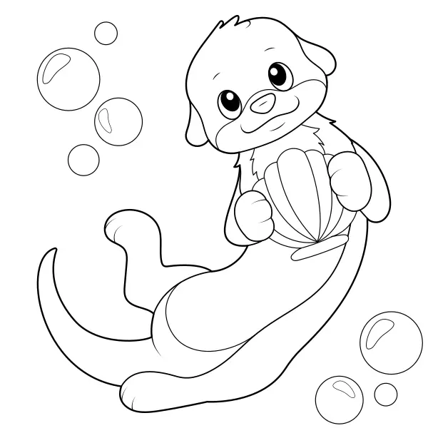 Loutre | Coloriages en ligne pour enfants