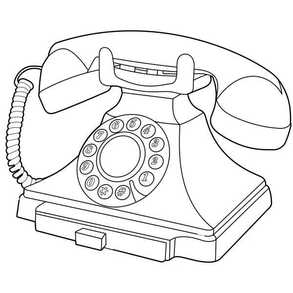 Téléphone ancien | Coloriages en ligne pour enfants