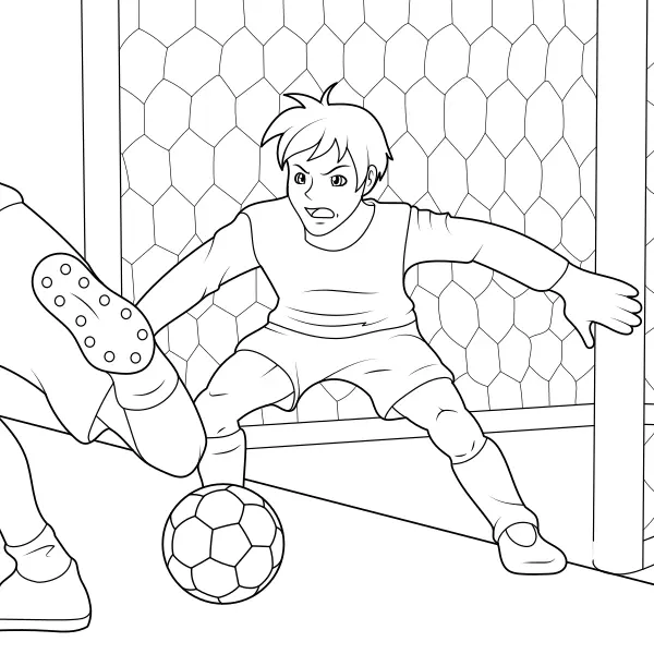 Gardien de but | Coloriages en ligne pour enfants
