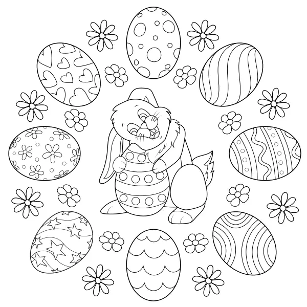 Mandala de Pâques | Coloriages en ligne pour enfants