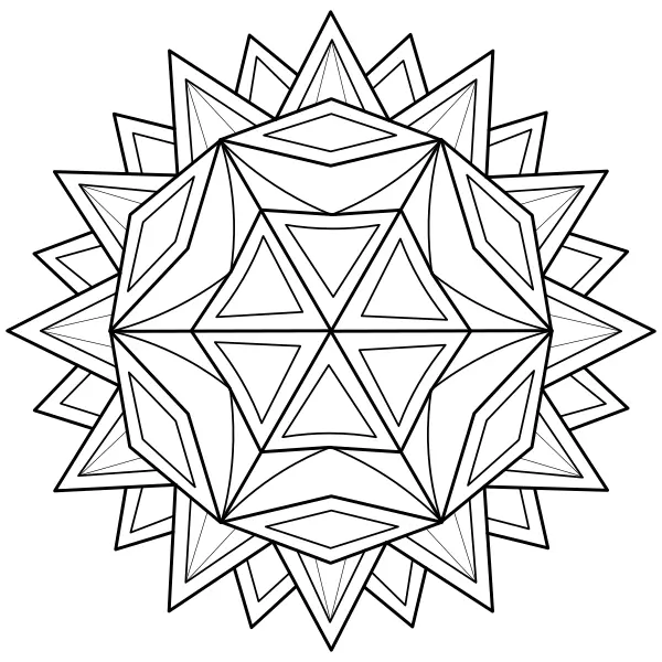 Mandala solaire | Coloriages en ligne pour enfants