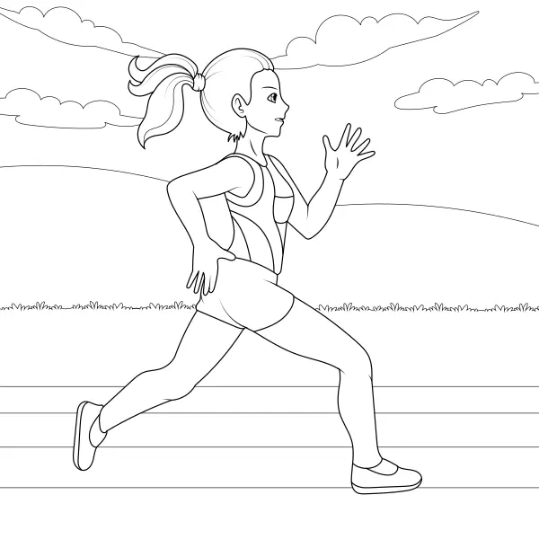 Coureuse | Coloriages en ligne pour enfants