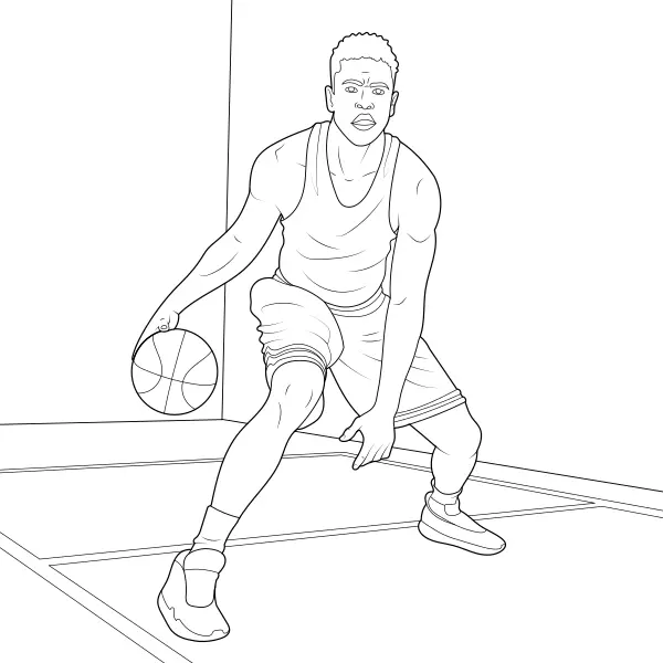 Joueur de basket | Coloriages en ligne pour enfants