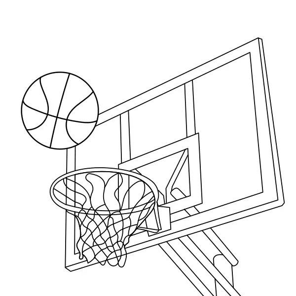 Panier de basket | Coloriages en ligne pour enfants