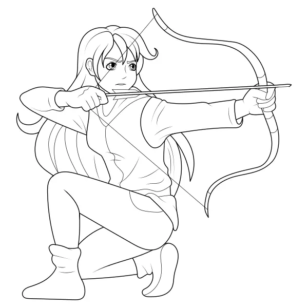 Archeresse | Coloriages en ligne pour enfants