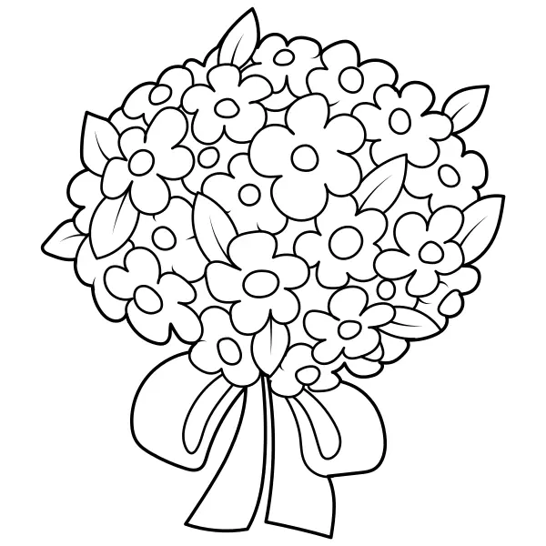 Bouquet de mariée | Coloriages en ligne pour enfants