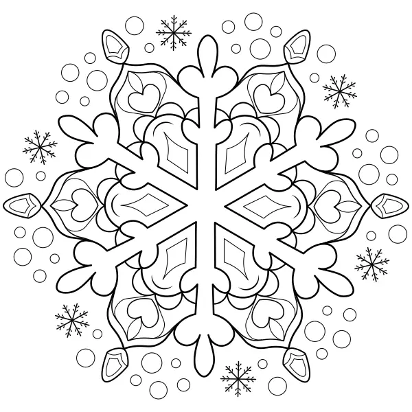 Mandala d’hiver | Coloriages en ligne pour enfants