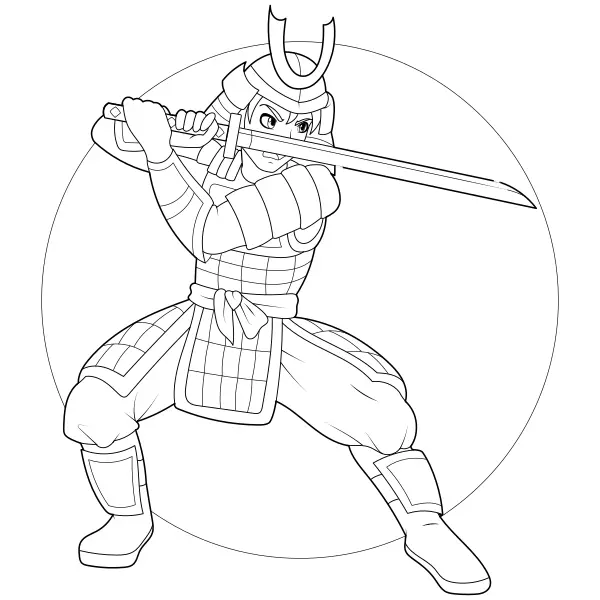 Samouraï | Coloriages en ligne pour enfants