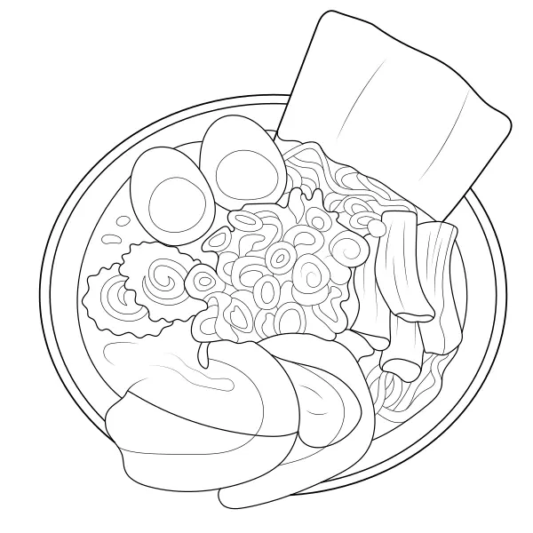 Ramen | Coloriages en ligne pour enfants