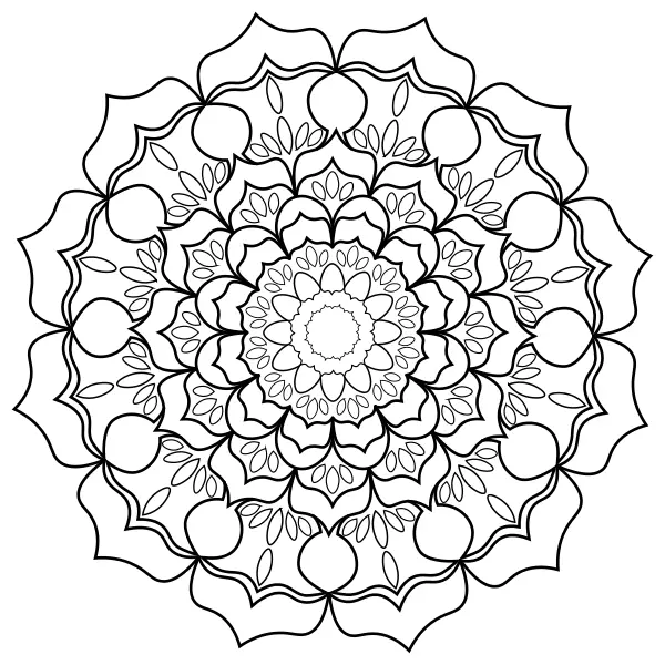 Mandala – fleur | Coloriages en ligne pour enfants