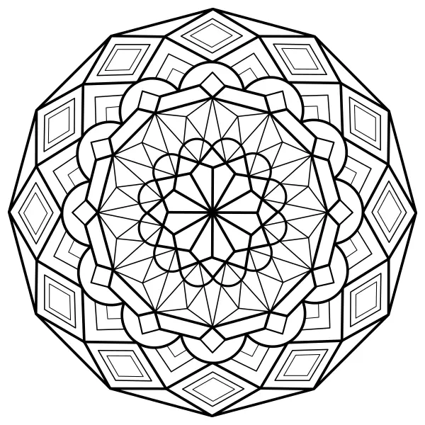 Mandala – géométrique | Coloriages en ligne pour enfants