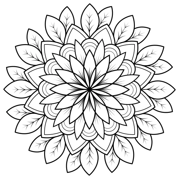 Mandala – fleur | Coloriages en ligne pour enfants