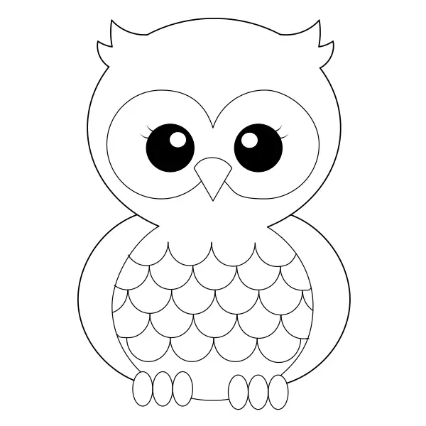 La chouette | Coloriages en ligne pour enfants