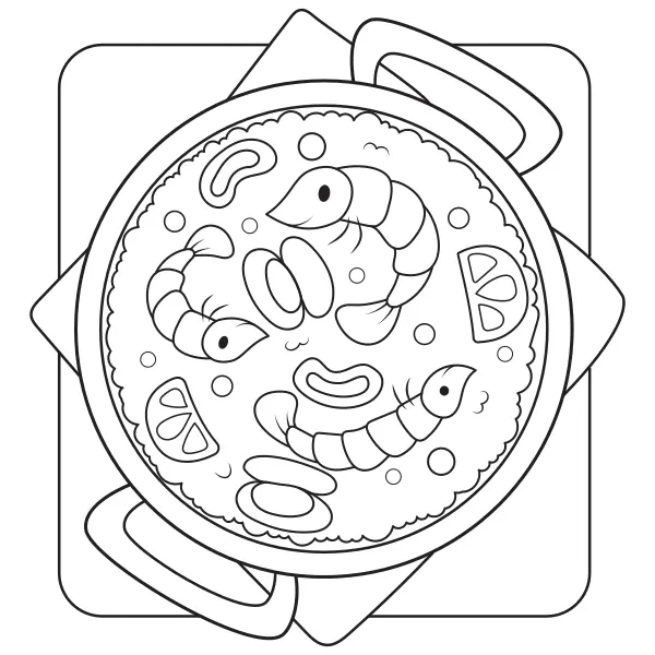 Paella | Coloriages en ligne pour enfants