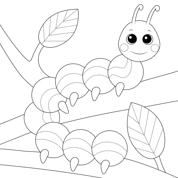 Chenille | Coloriages en ligne pour enfants