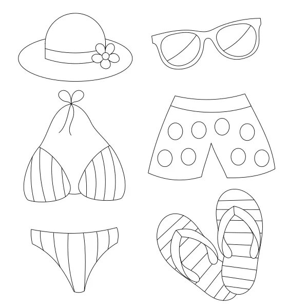 Maillots de bain | Coloriages en ligne pour enfants