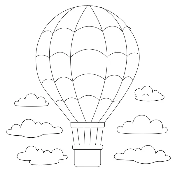 Montgolfière | Coloriages en ligne pour enfants