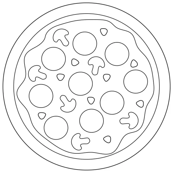 Pizza | Coloriages en ligne pour enfants