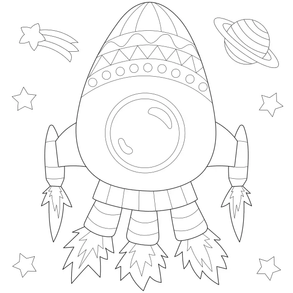 Vaisseau spatial | Coloriages en ligne pour enfants