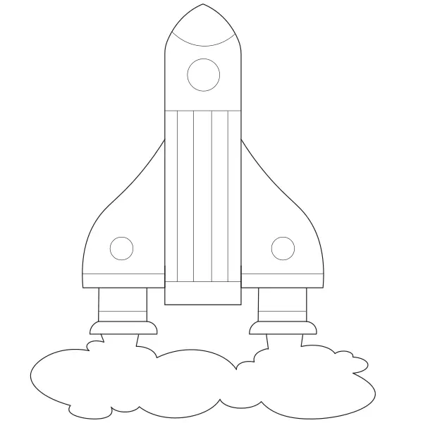 Lancement de la fusée | Coloriages en ligne pour enfants