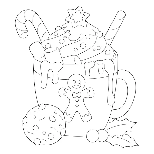 Une coupe de friandises | Coloriages en ligne pour enfants