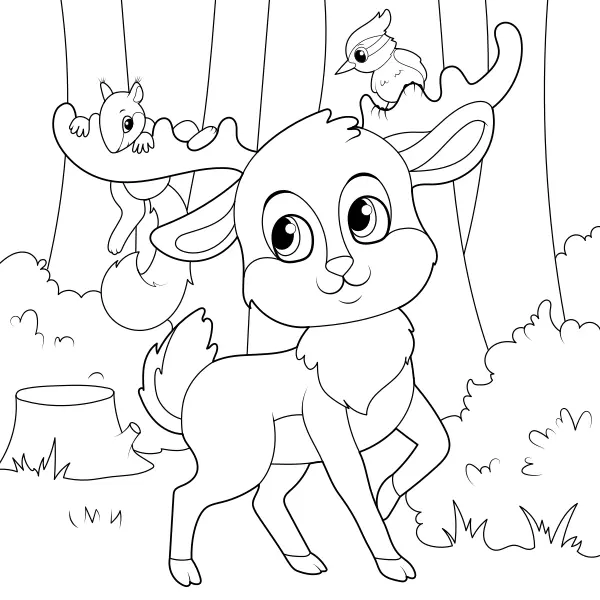 Les petits animaux de la forêt | Coloriages en ligne pour enfants