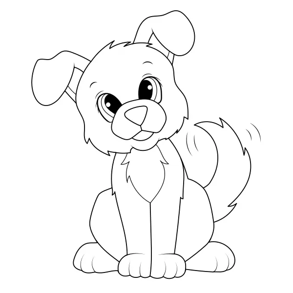 Chiot | Coloriages en ligne pour enfants