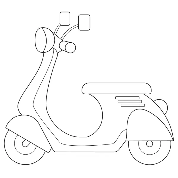Scooter | Coloriages en ligne pour enfants