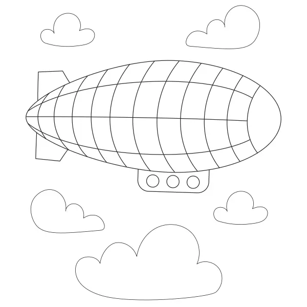 Dirigeable | Coloriages en ligne pour enfants
