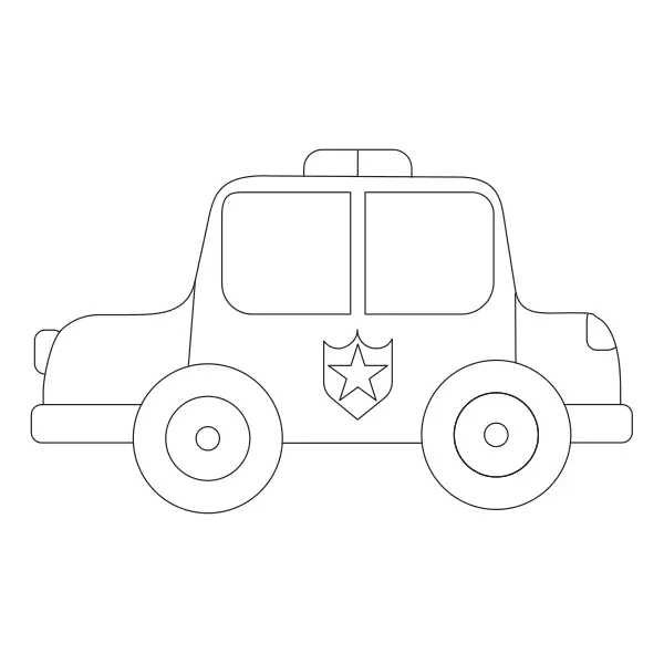 Voiture de police | Coloriages en ligne pour enfants