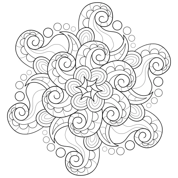 Mandala – Poulpe | Coloriages en ligne pour enfants