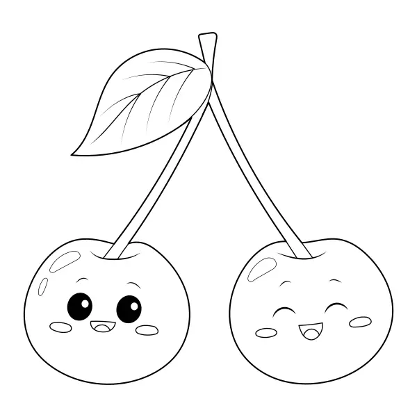 Cerises | Coloriages en ligne pour enfants