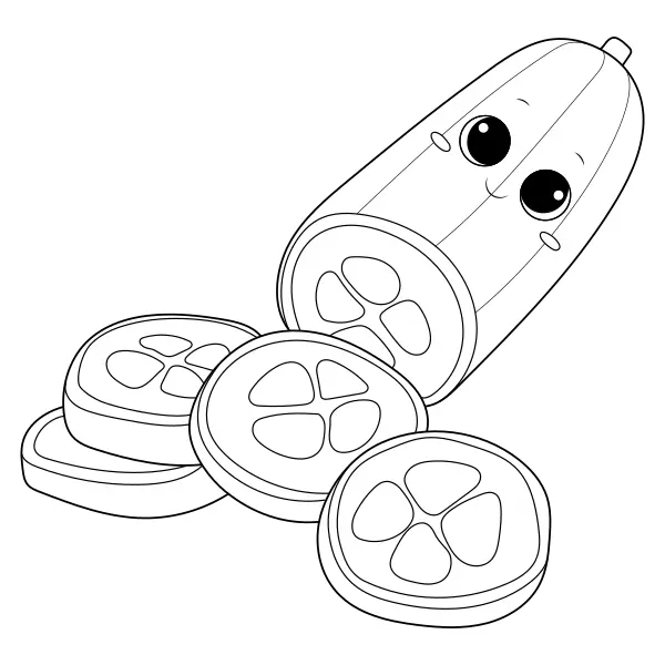 Concombre | Coloriages en ligne pour enfants