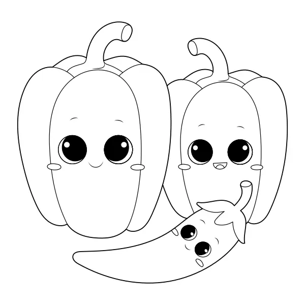 Poivron | Coloriages en ligne pour enfants