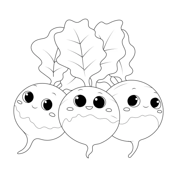 Radis | Coloriages en ligne pour enfants