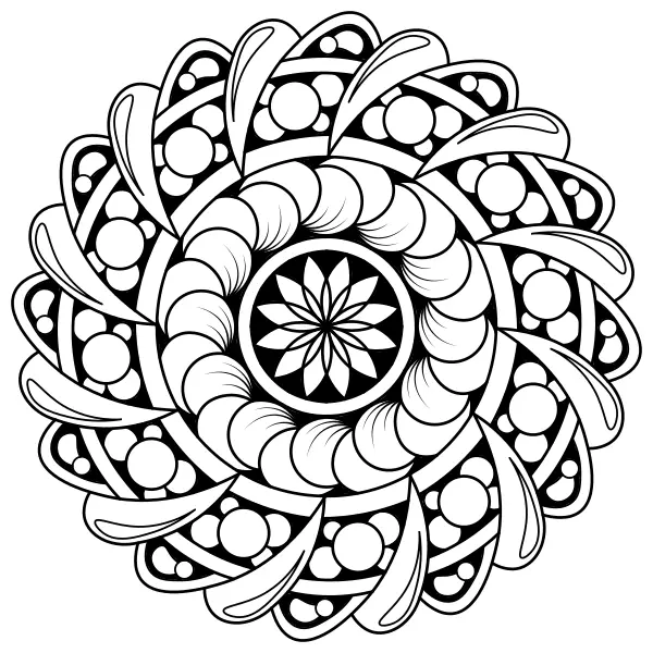 Mandala aux griffes | Coloriages en ligne pour enfants