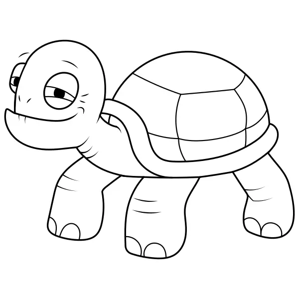La vieille tortue | Coloriages en ligne pour enfants