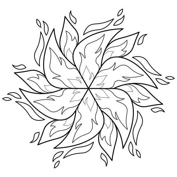 Le mandala de feu | Coloriages en ligne pour enfants