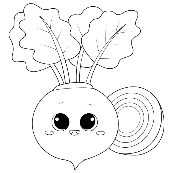 Betterave rouge | Coloriages en ligne pour enfants