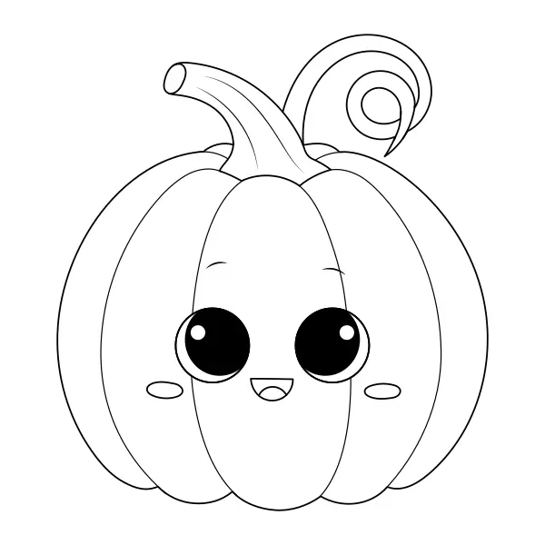 Une citrouille souriante | Coloriages en ligne pour enfants
